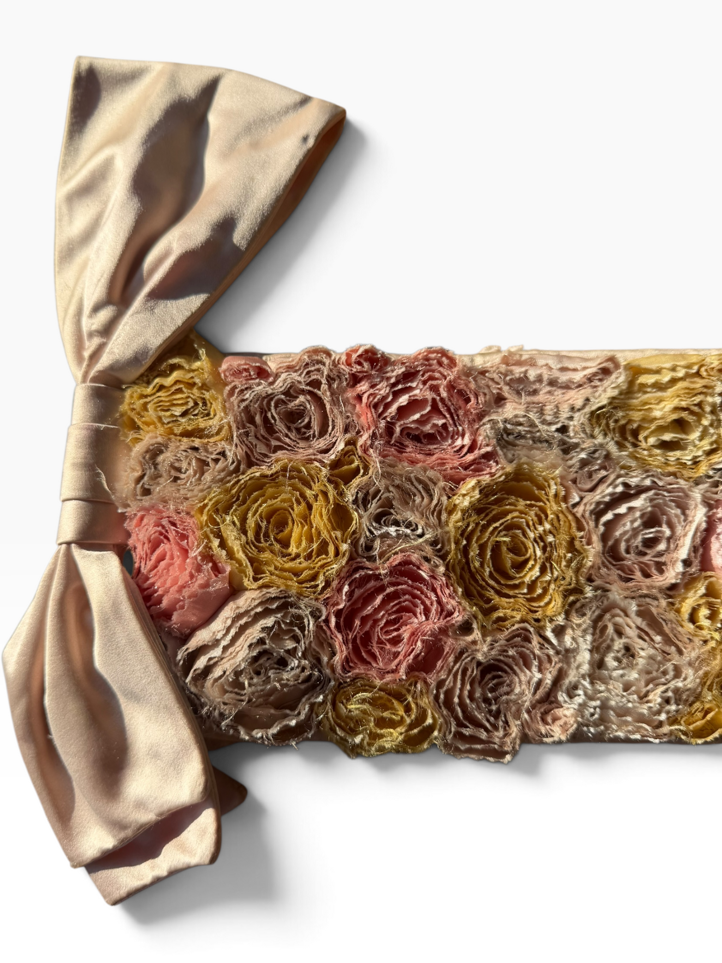 Valentino floral rosette clutch bag