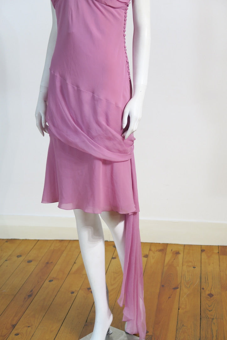 christian dior pink dress Dior fall 2005 silk dress