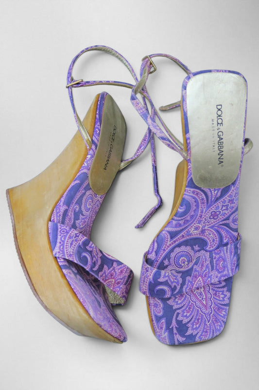 Dolce & Gabbana bandana platform heels