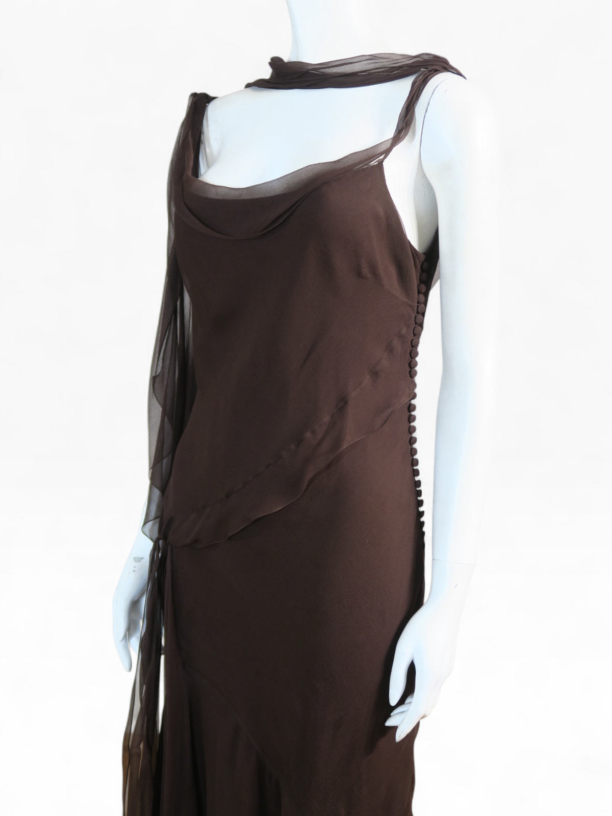 Dior fall 2005 ruffles silk maxi dress