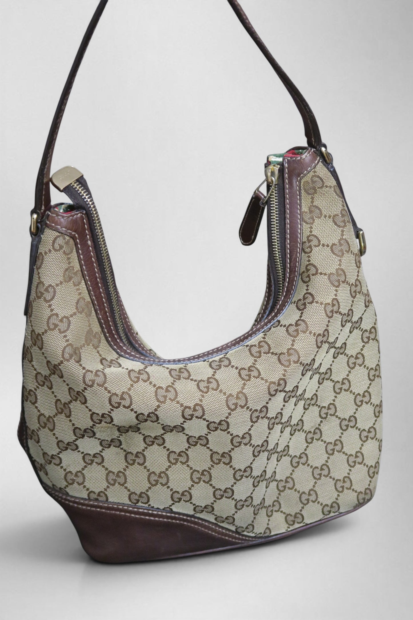 Gucci monogram horsebit bag