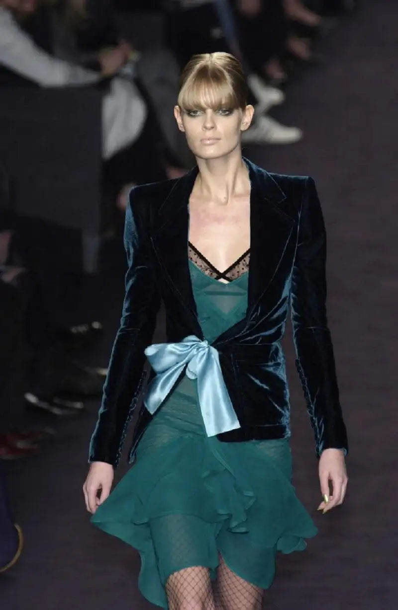 Yves Saint Laurent Tom Ford fall 2003 runway silk velvet set