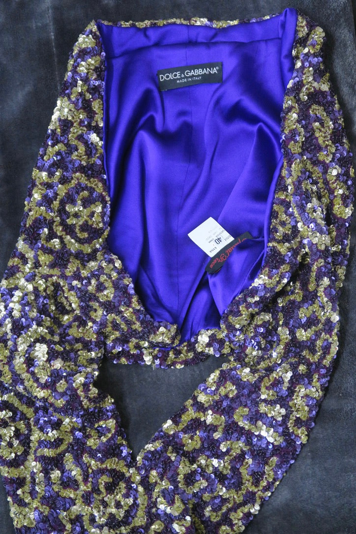 Dolce & Gabbana hand beaded sequins bolero "Special Piece"