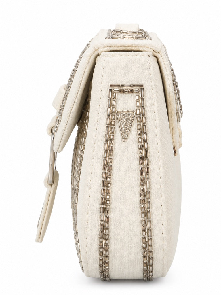 Dior lim edition columbus silk & pearl clutch