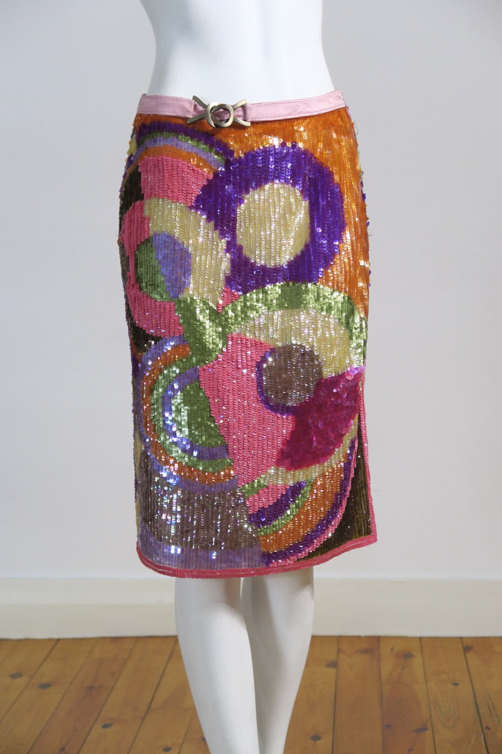 Valentino beaded multicolor skirt