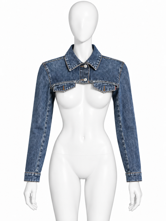 Jean Paul Gaultier denim cropped jacket