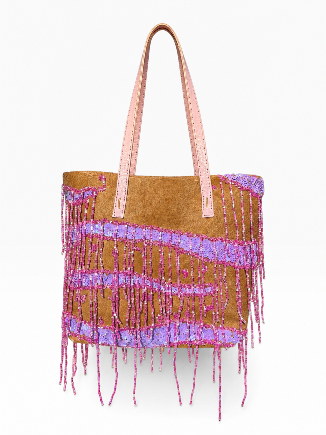Valentino pony hair beaded sequin bag
