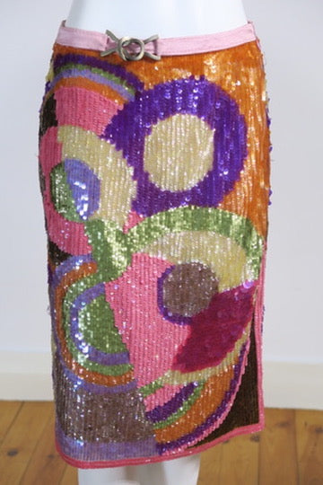 Valentino beaded multicolor skirt