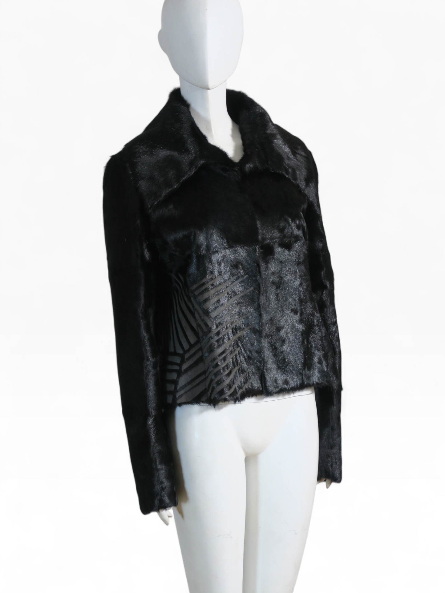 Valentino high collar fur jacket
