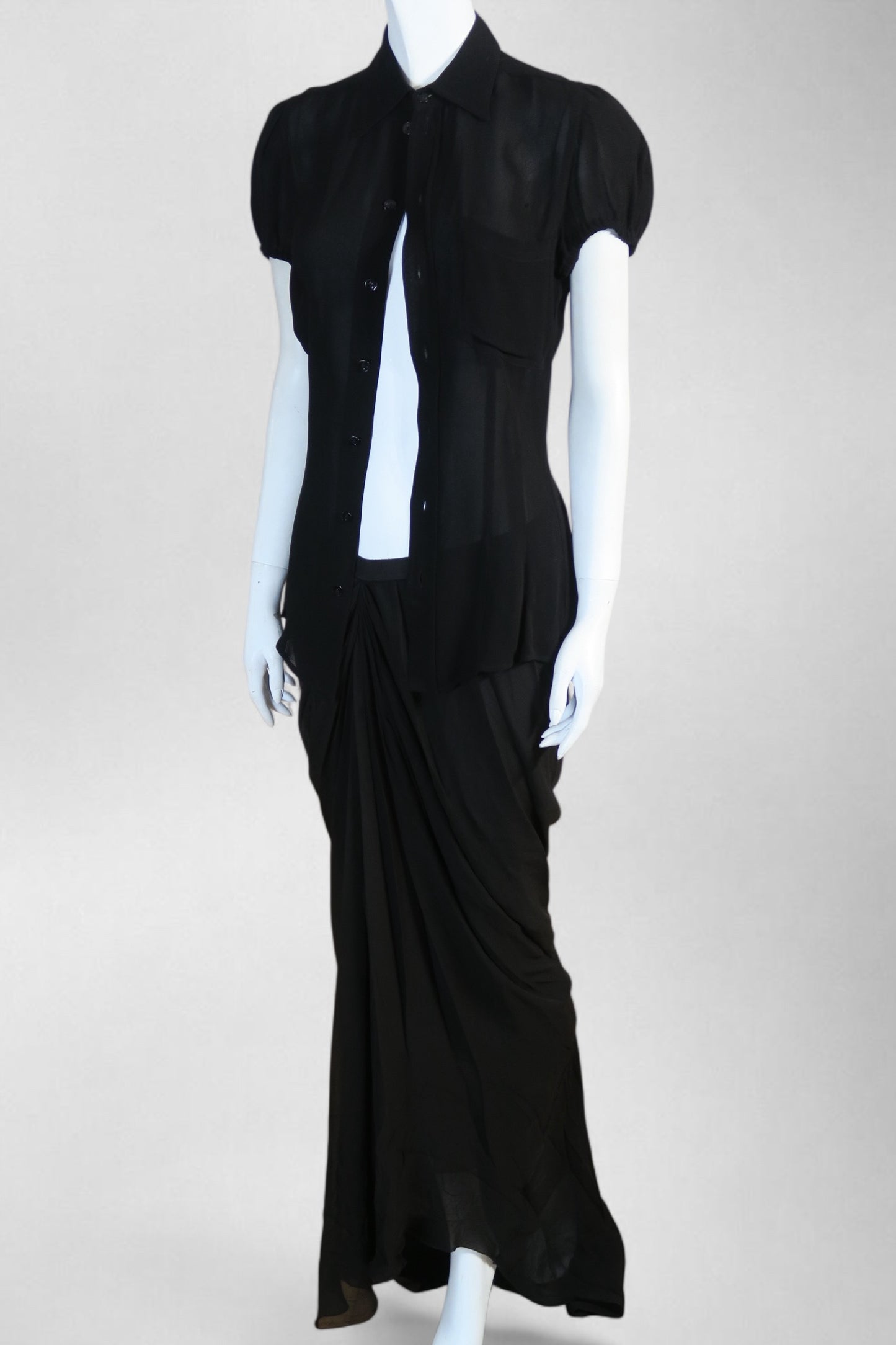 Rick Owens maxi silk skirt