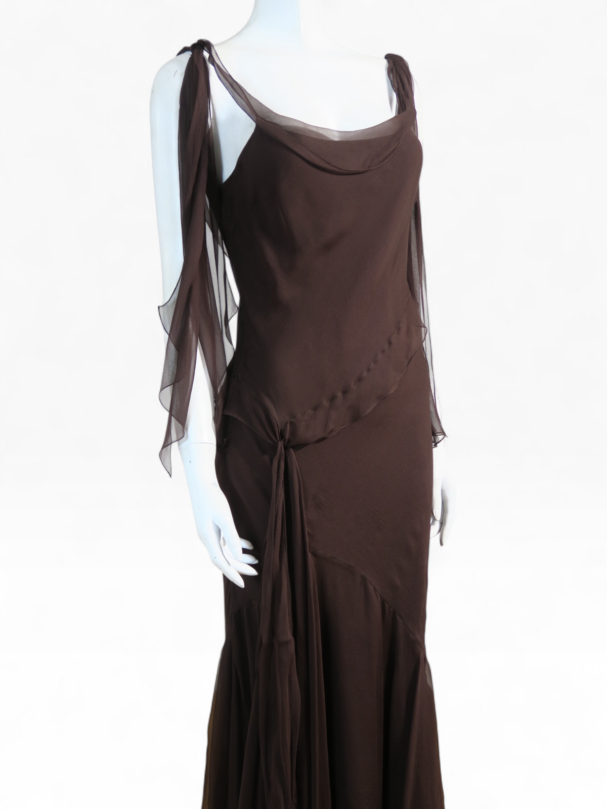 Dior fall 2005 ruffles silk maxi dress