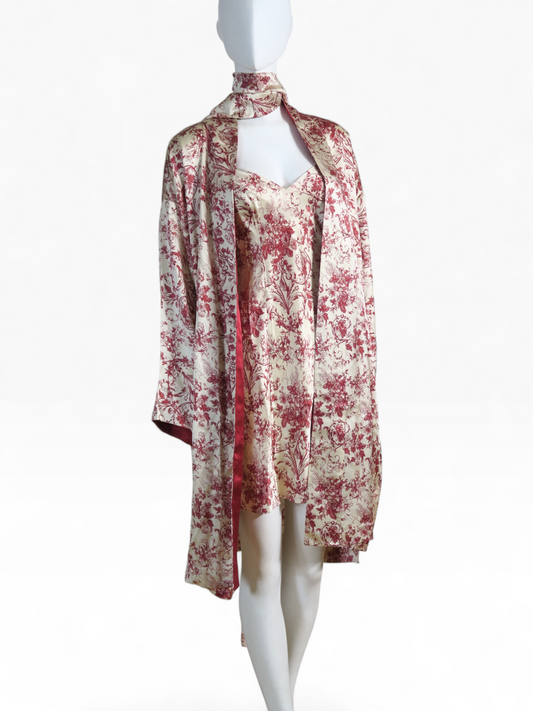 Dior spring 1998 silk printed kimono dress