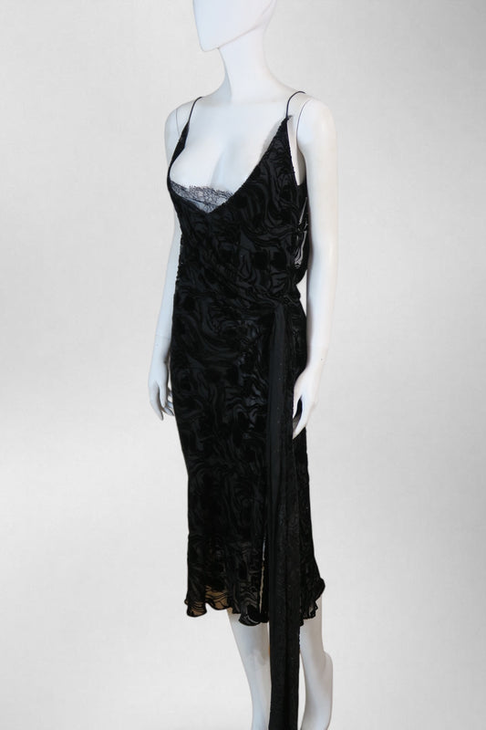 Dior fall 2003 velour dress