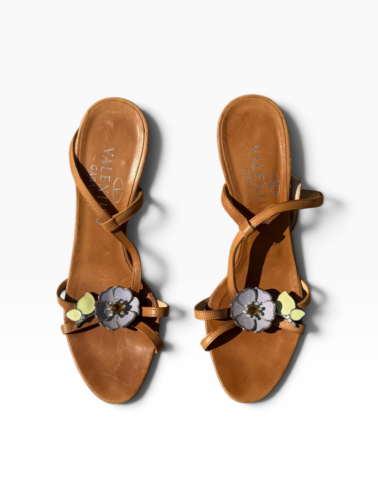 Valentino floral embellished sandals size 36.5