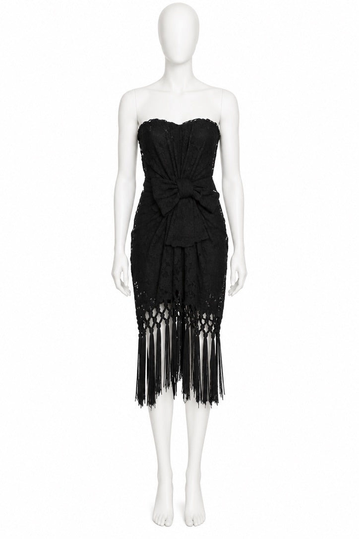 Dolce & Gabbana spring 2010 runway lace corset fringe dress
