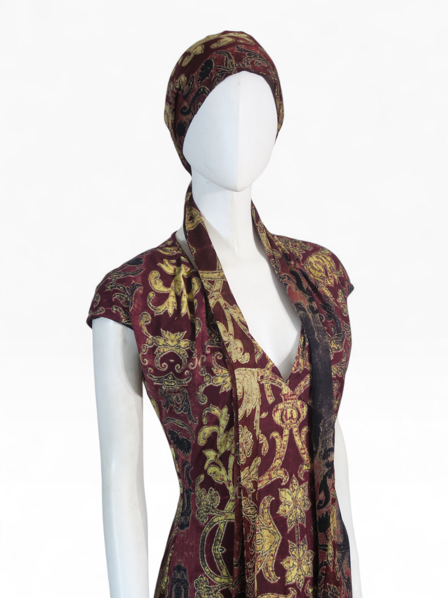 Roberto Cavalli fall 2004 fringe scarf dress