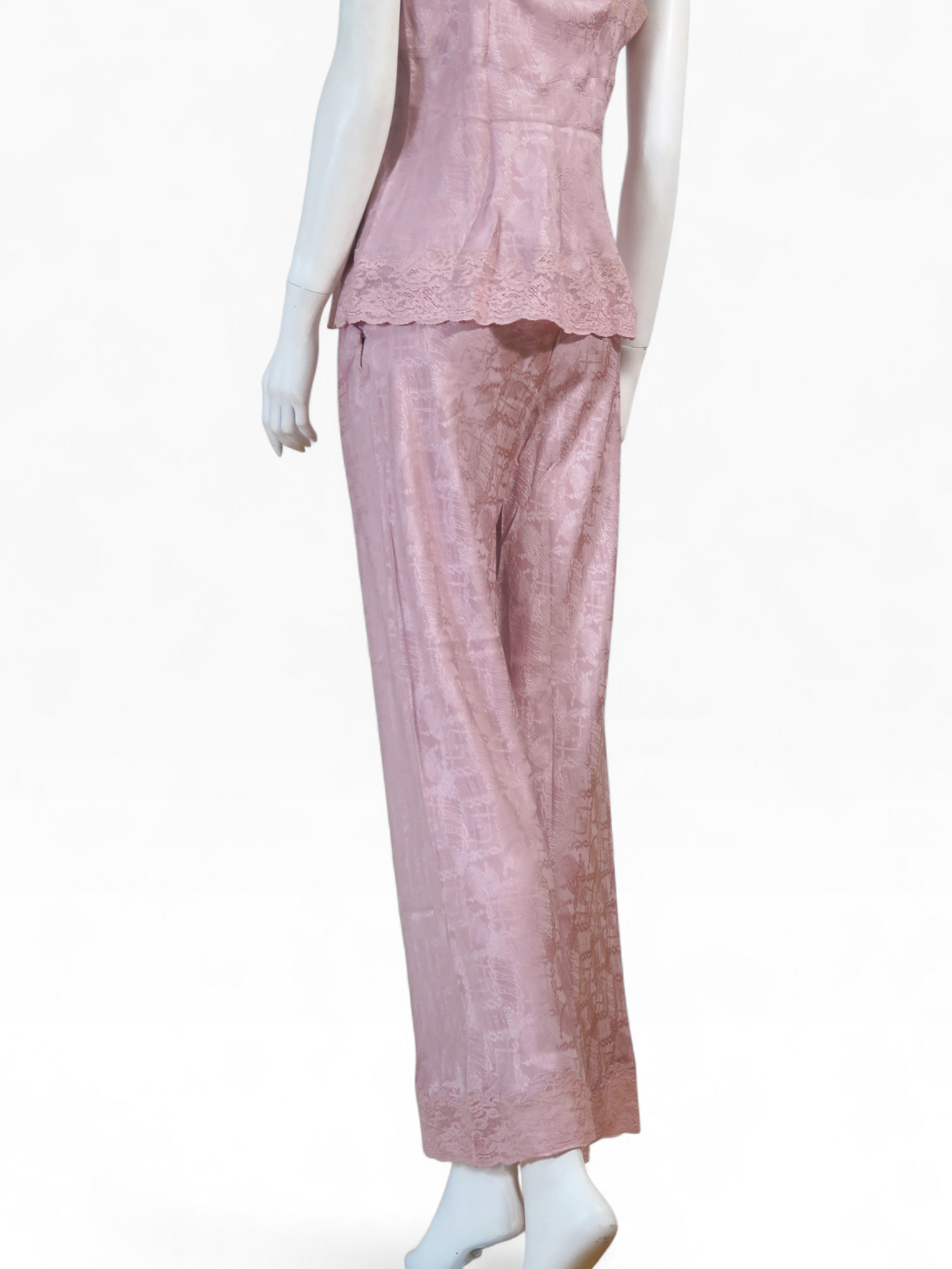 Dior fall 1999 pink boudoir silk lace lingerie set