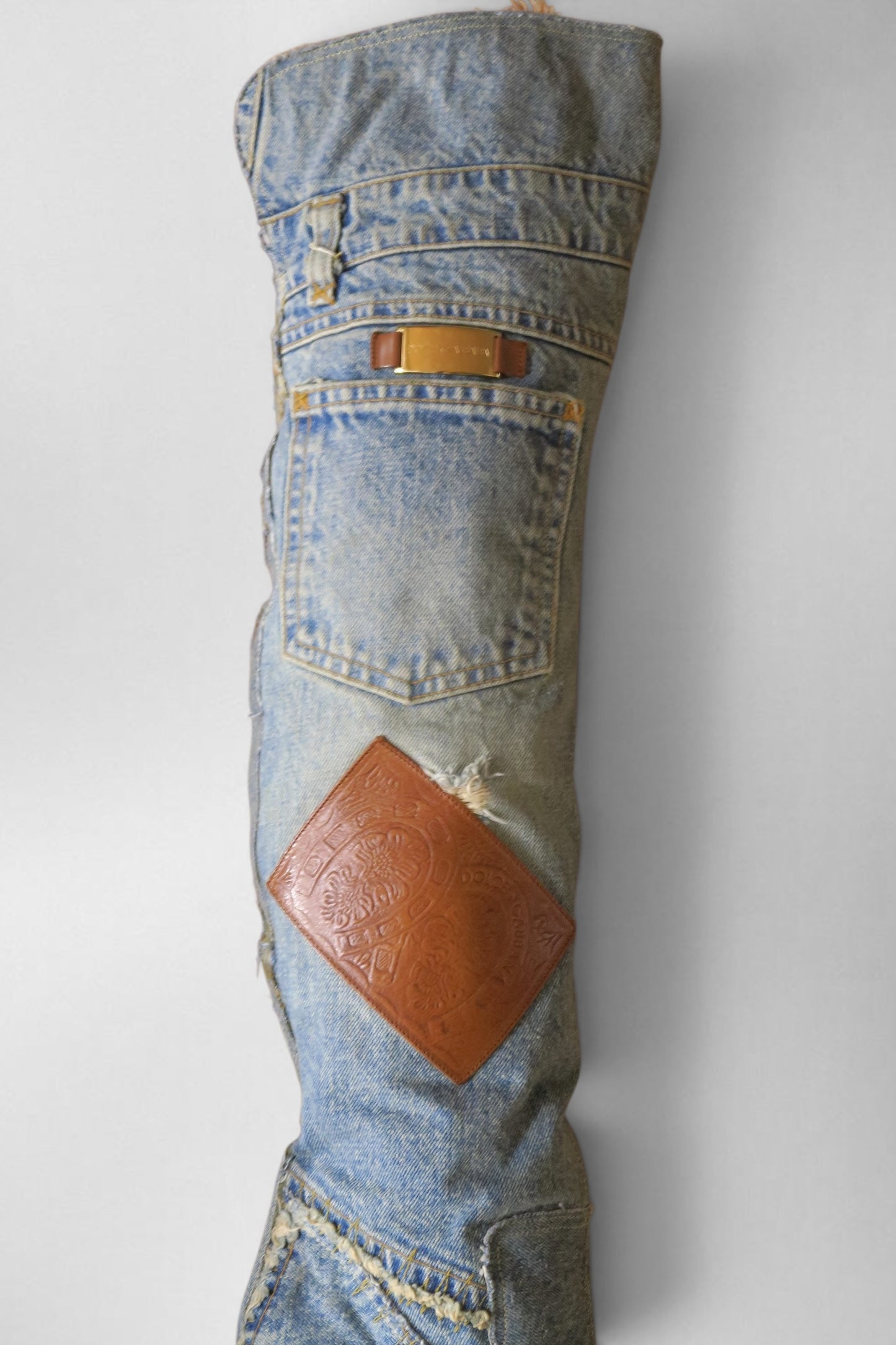 Dolce & Gabbana denim patchwork boots