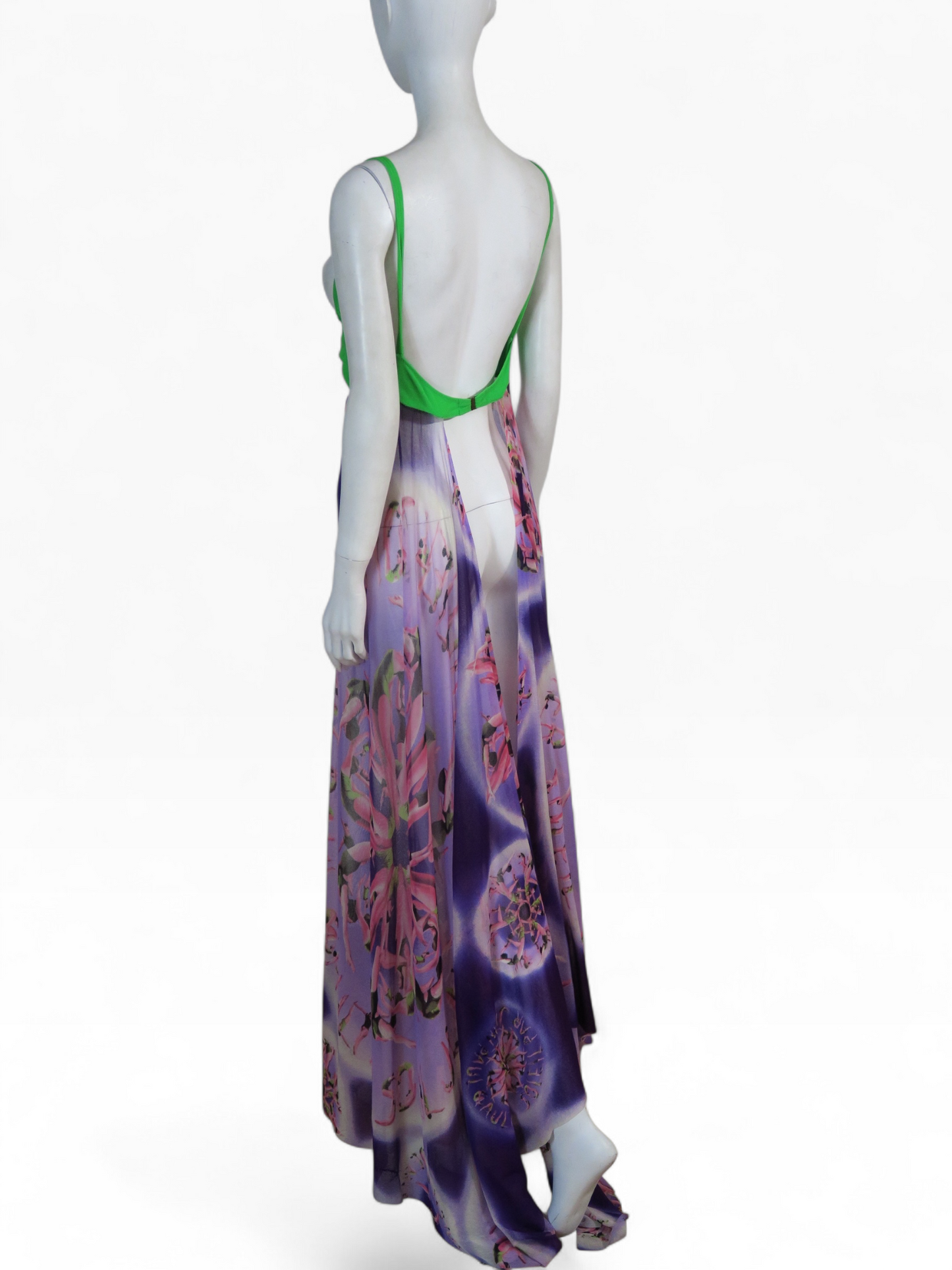 Jean Paul Gaultier maxi mesh open dress