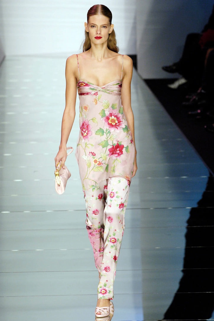 Valentino spring 2006 runway floral silk set