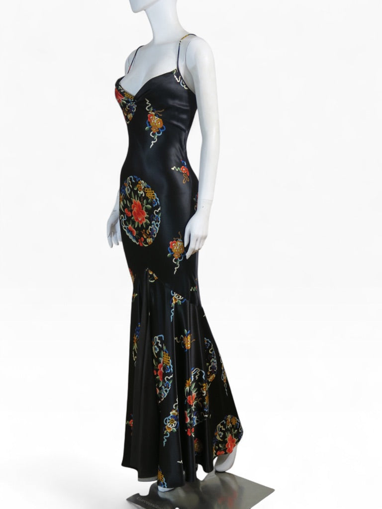 Dior fall 2002 silk printed gown