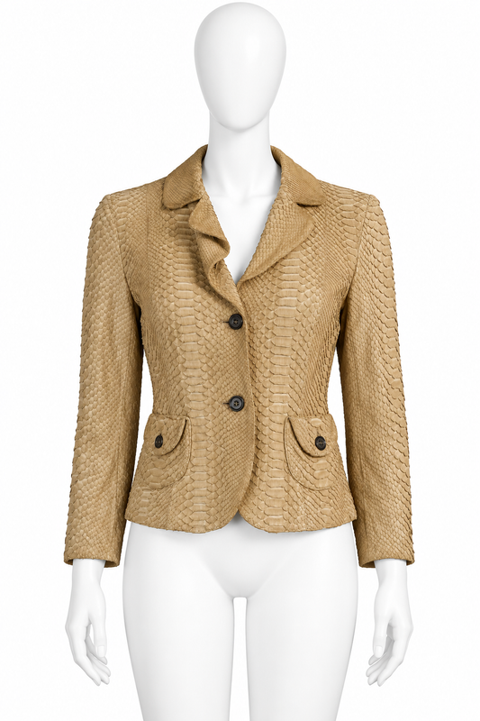 Prada python leather jacket