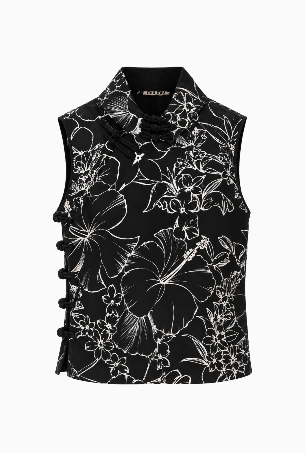 Miu Miu mandarin spring 2003 runway silk satin top