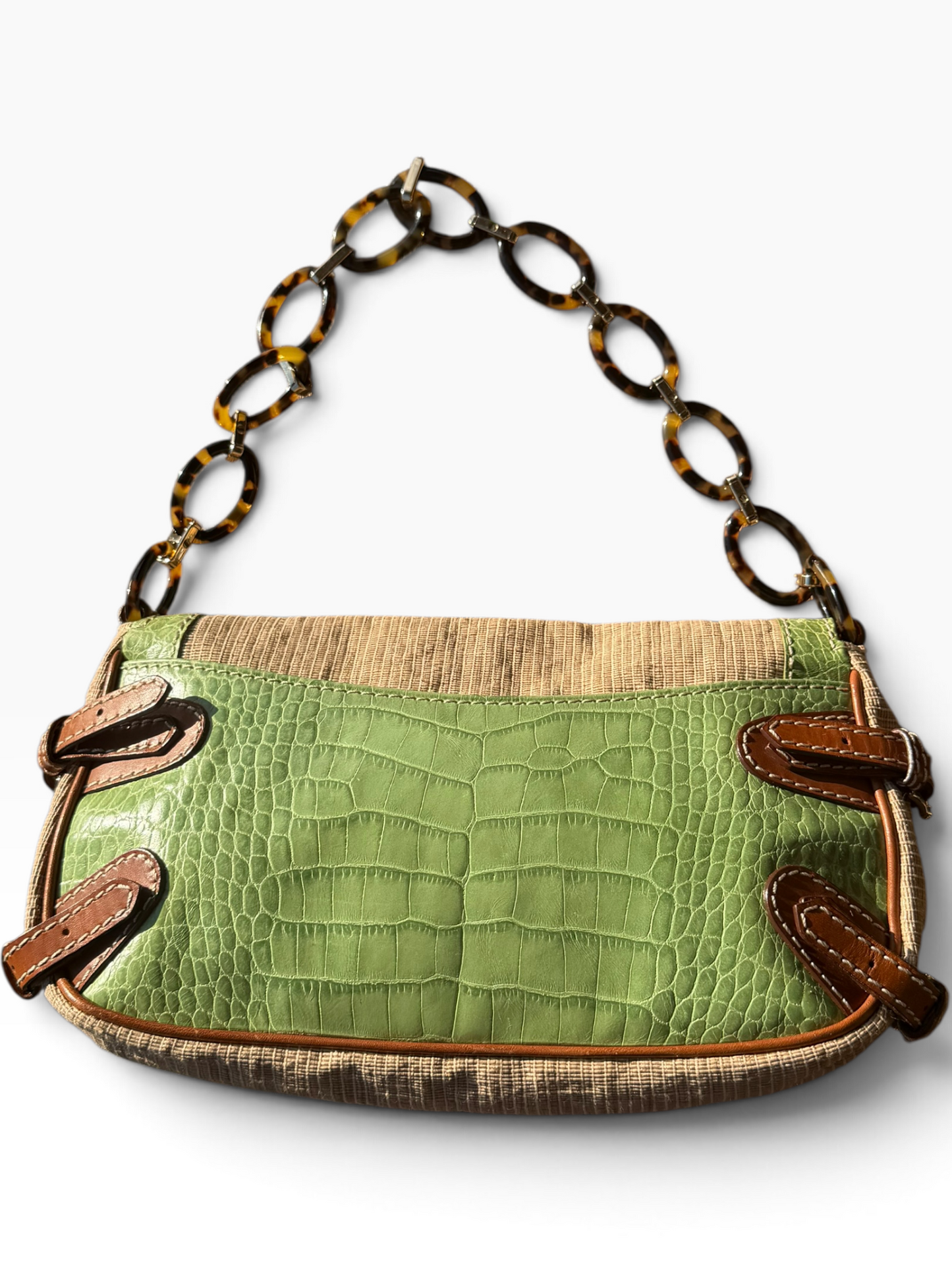 Valentino crocodile embossed leather bag