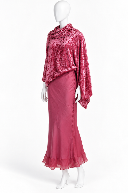 Dior pink silk set