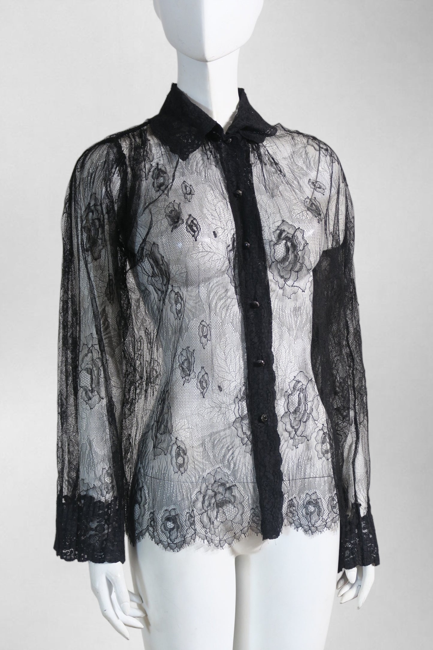 Dior sheer lace top