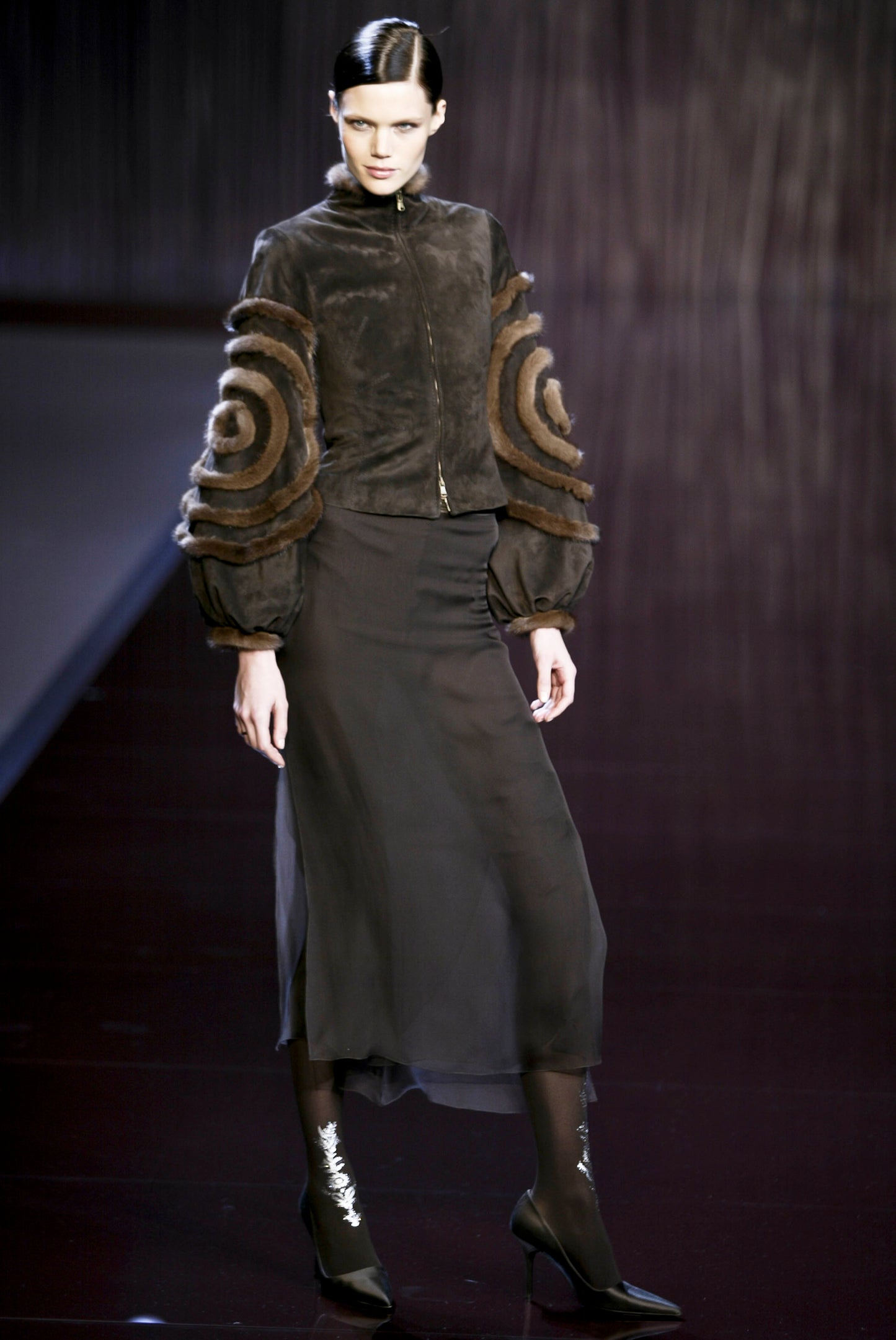 Valentino fall 2003 suede mink jacket