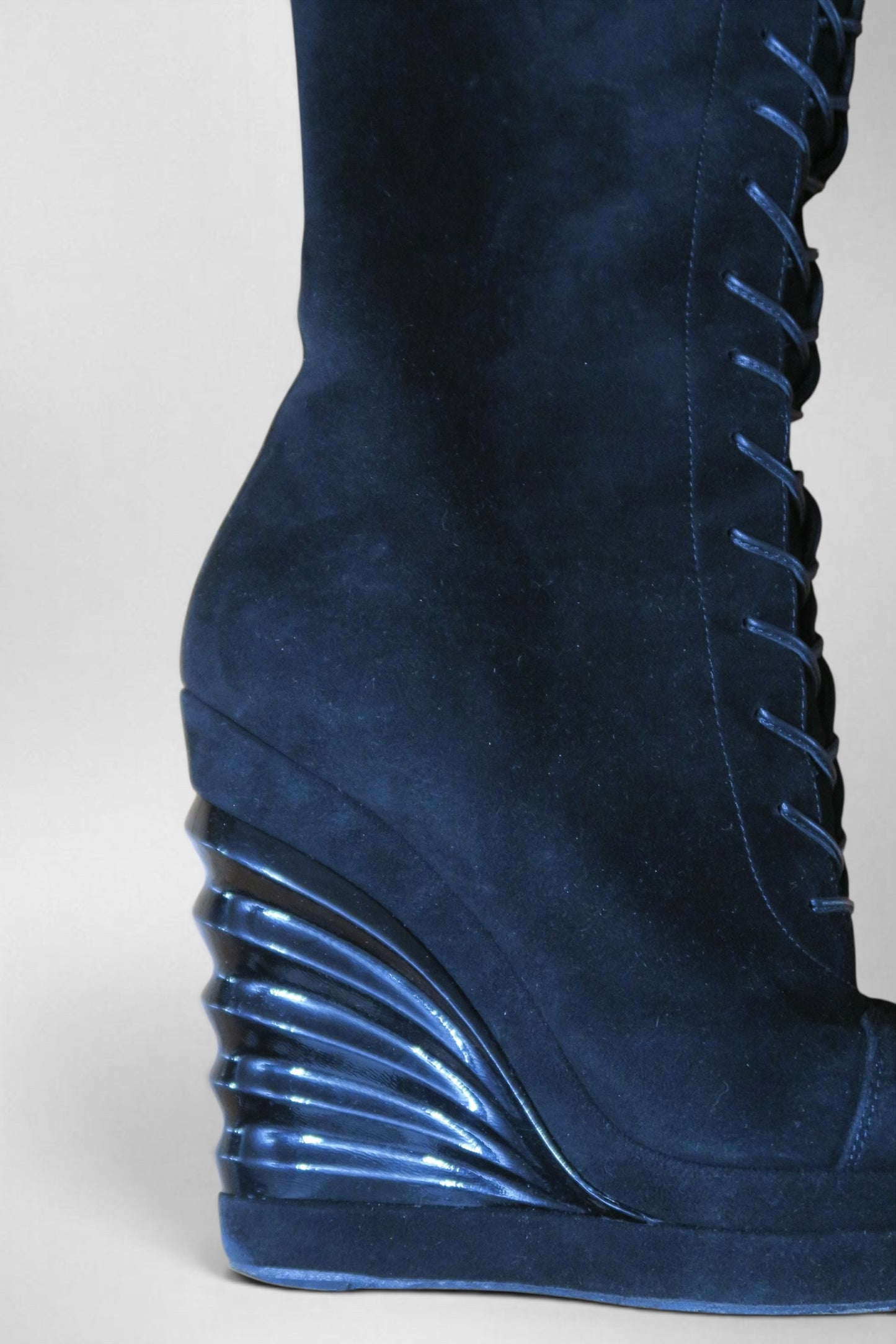 Yves Saint Laurent suede platform boots