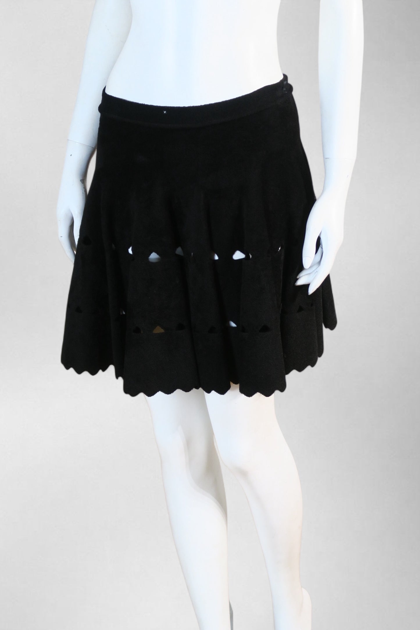 Alaia suede skirt