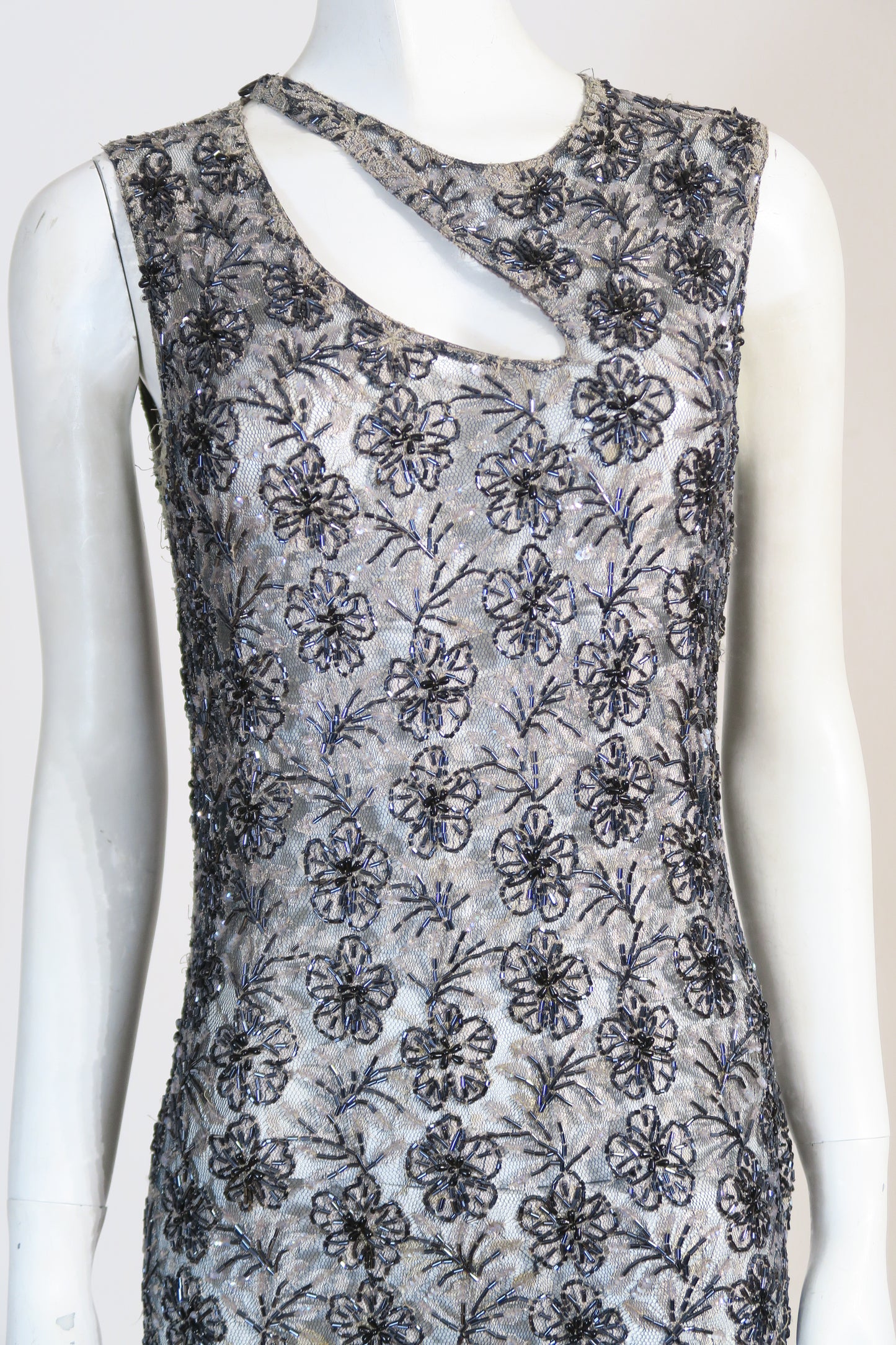 Alexander McQueen 1998 beaded cheongsam dress Paris