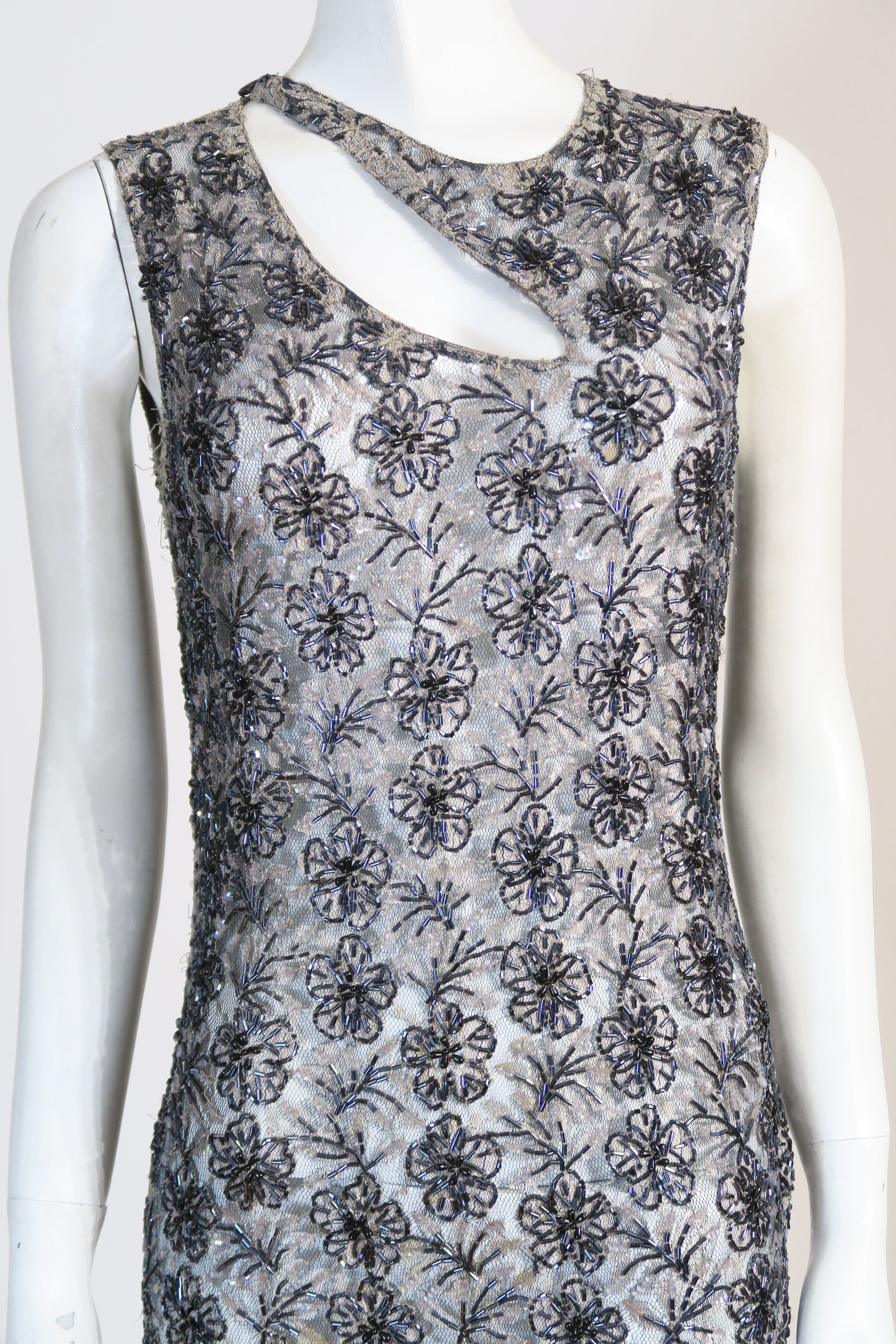 Alexander McQueen 1998 beaded cheongsam dress Paris