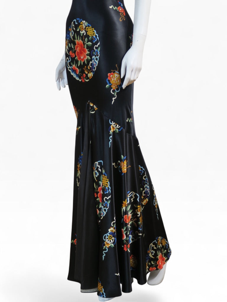 Dior fall 2002 silk printed gown