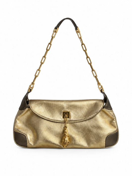 Gucci jackie metallic gold shoulder bag