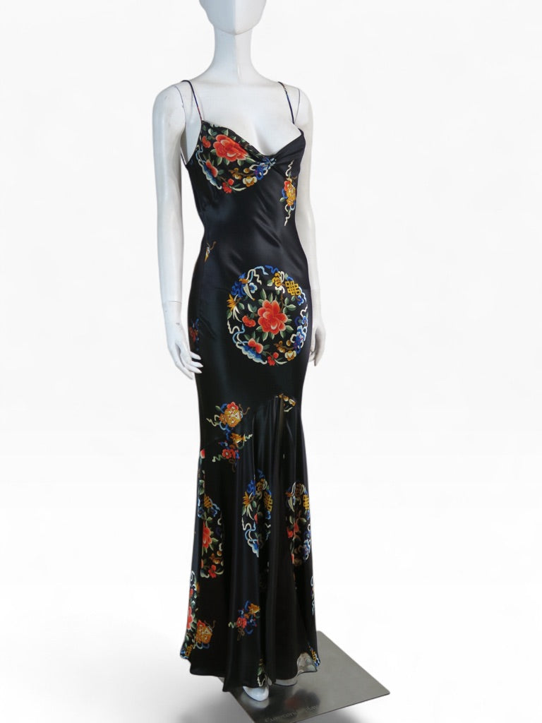 Dior fall 2002 silk printed gown