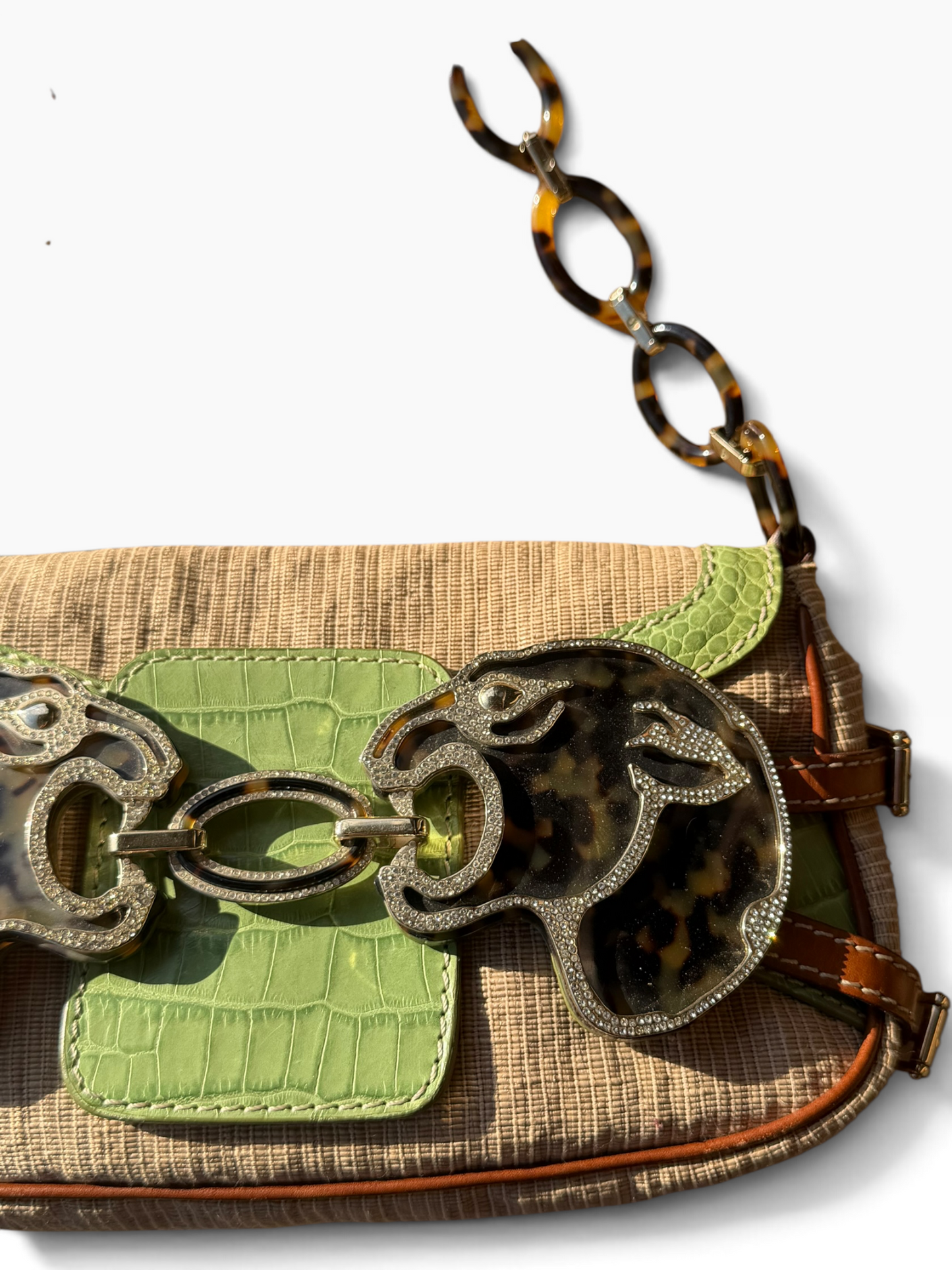Valentino crocodile embossed leather bag