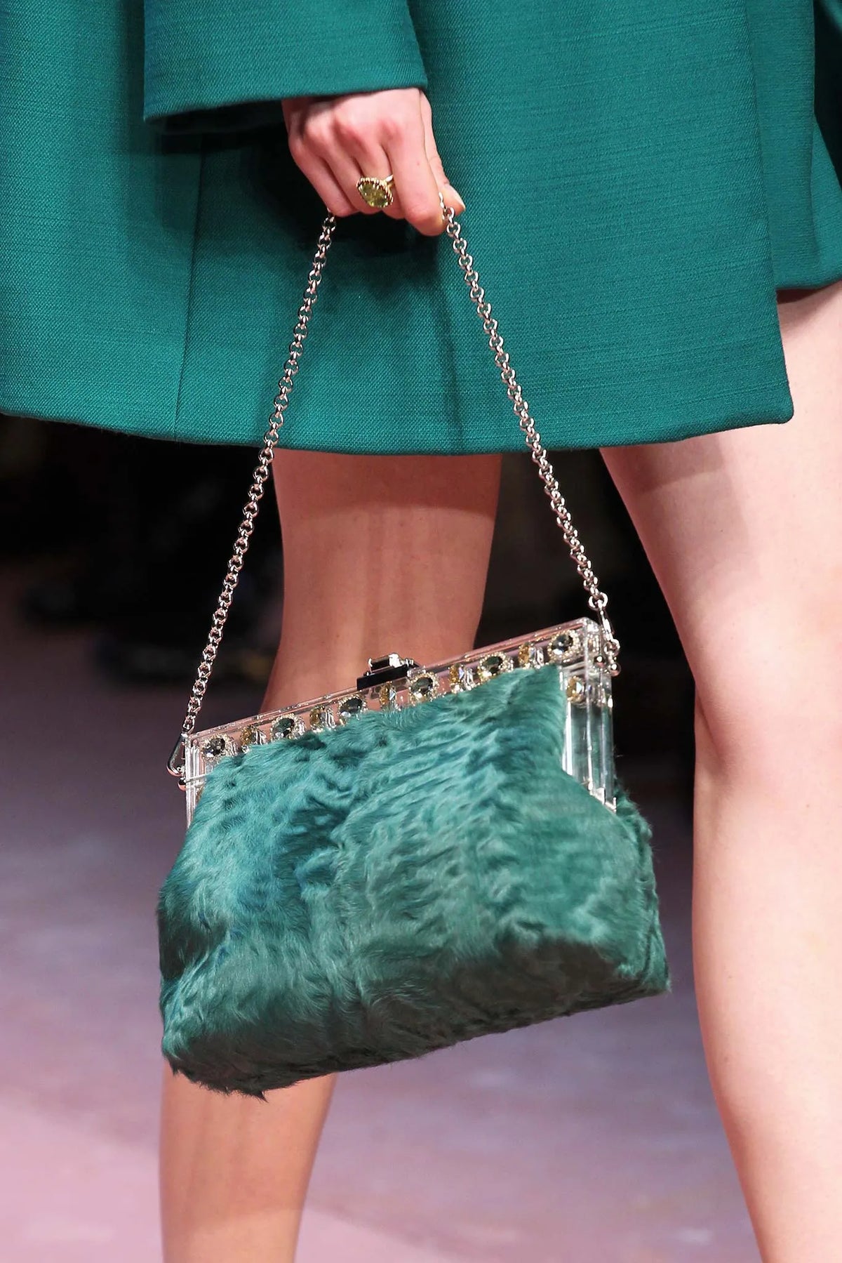 Dolce & Gabbana fall 2015 runway fur bag