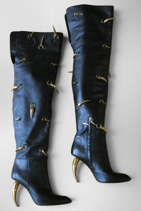 Cavalli runway leather boots