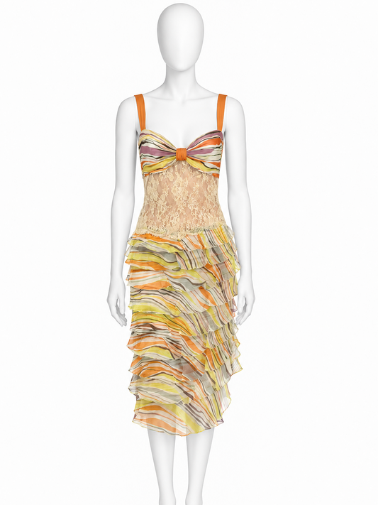 Valentino spring 2005 runway lace ruffle set