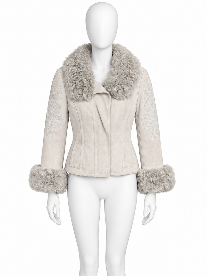 Gucci Tom Ford shearling embroidered jacket