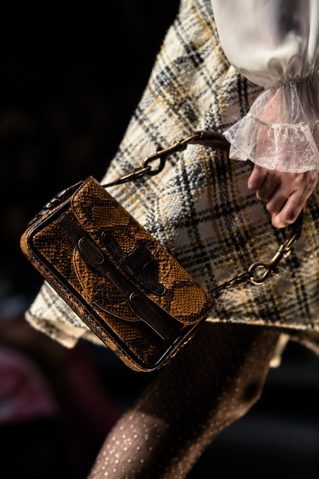 Valentino fall 2005 runway python leather bag