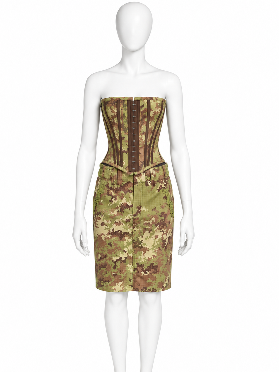 Jean Paul Gaultier spring 2008 runway camouflage set