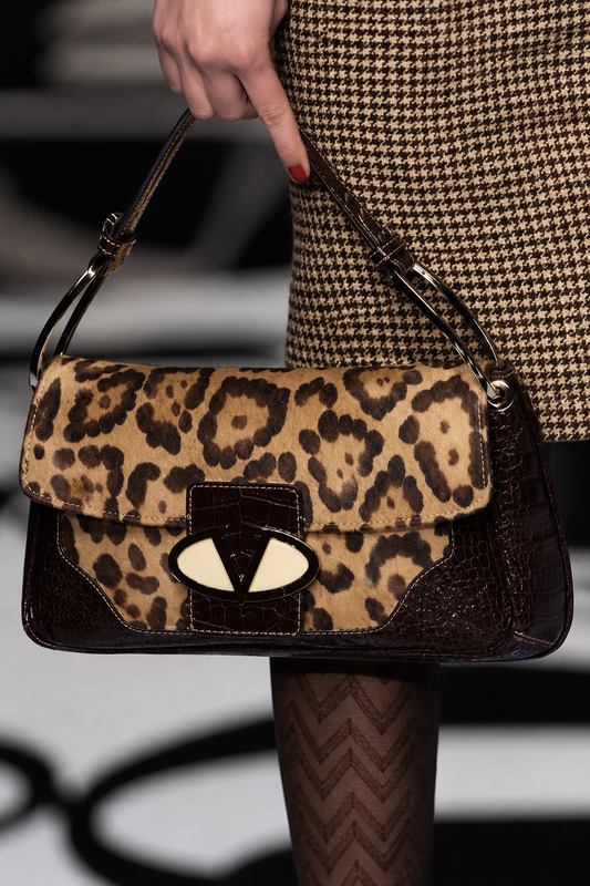 Valentino cheetah pony hair leather runway bag