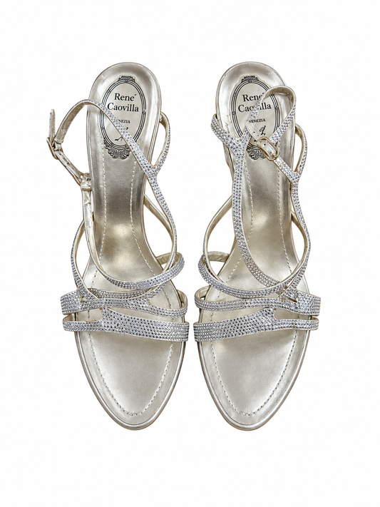 René Caovilla crystal strappy heels size 41