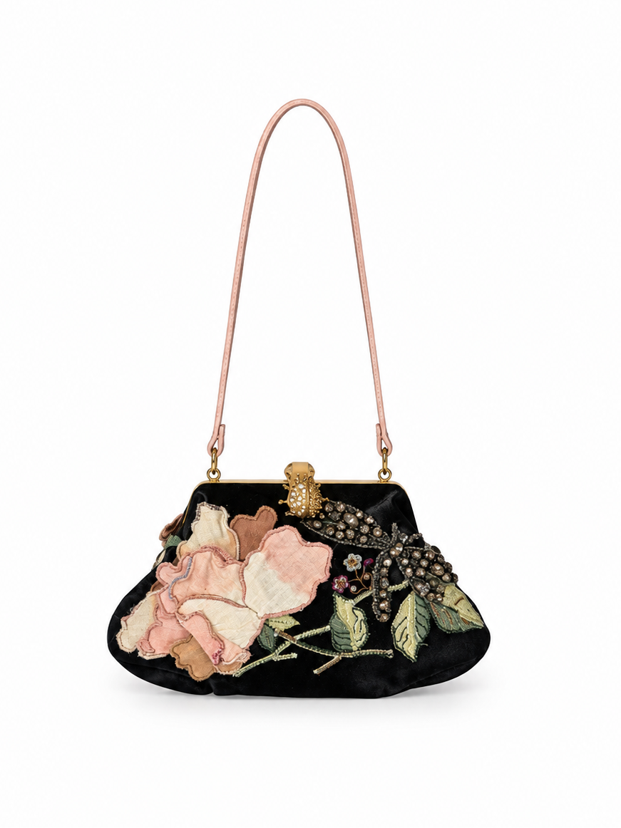 Valentino floral embroidered mini bag