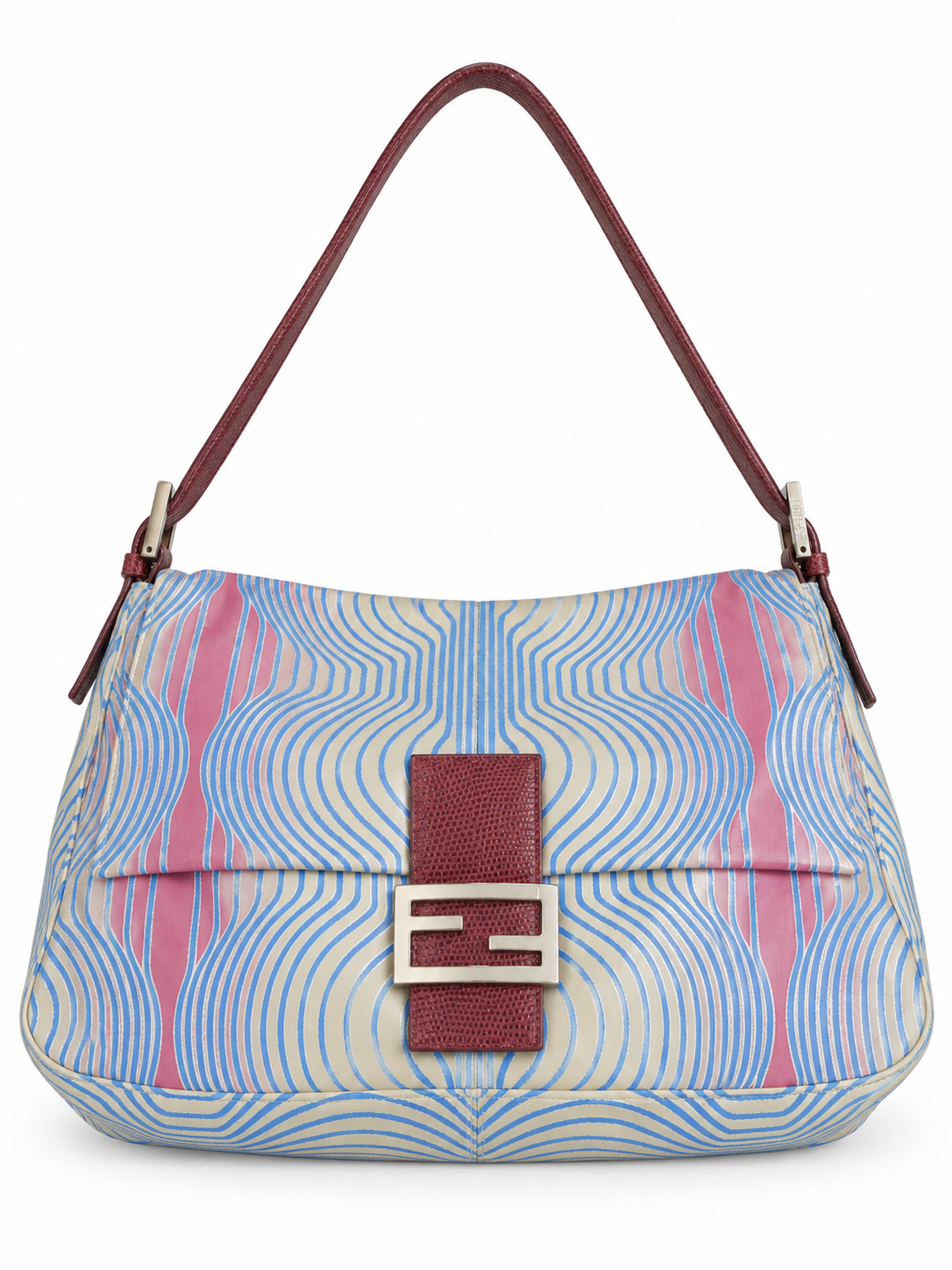 Fendi rare psychedelic lizard baguette