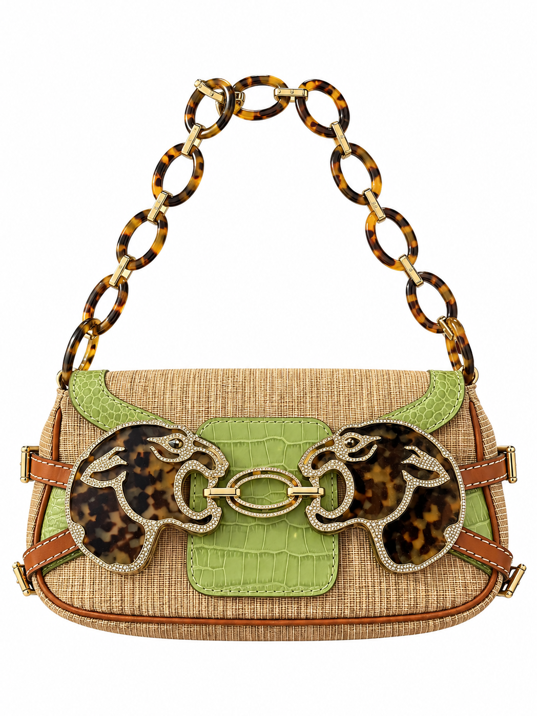 Valentino crocodile embossed leather bag